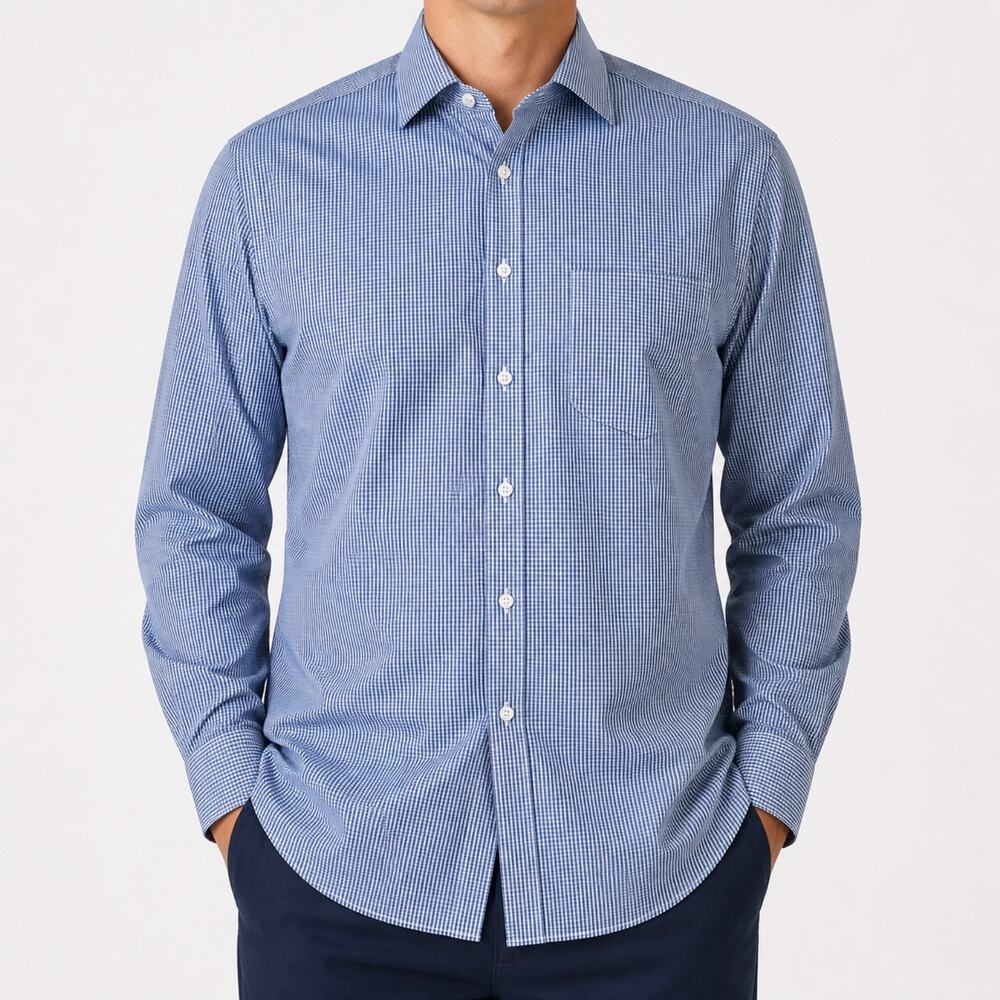 Charles Tyrwhitt Dress Shirt Mens 17 35 Classic Fit Button Up Non Iron Work